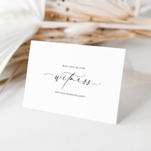 Ellesmere Will You Be Our Witness Proposal Card (Wedding Witness Card Ellesmere )