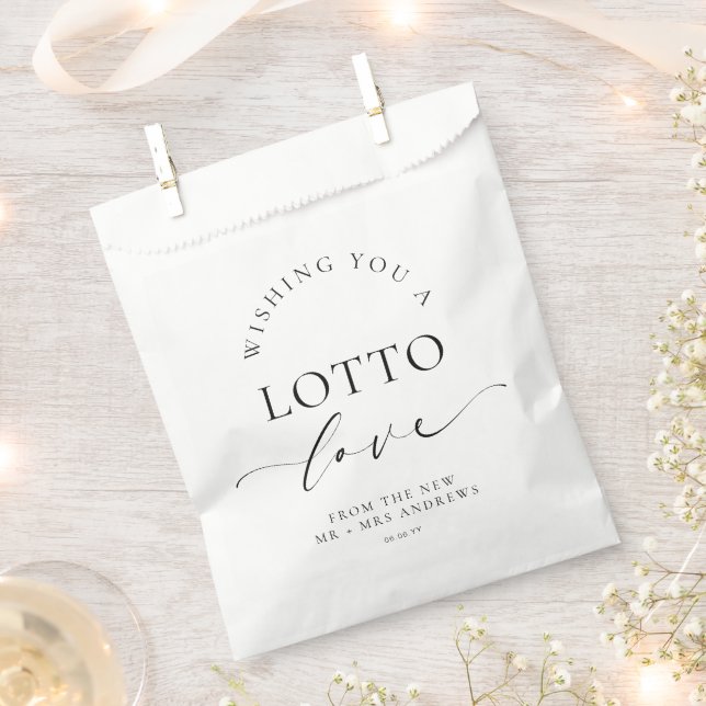 Ellesmere Wishing You A Lotto Love Wedding Favour Bags (Clipped)