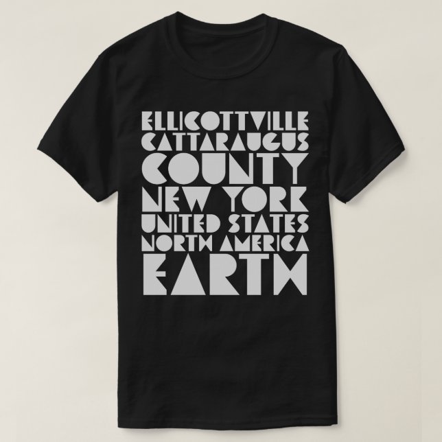 Ellicottville New York Skiing Sledding Mountain Bi T-Shirt (Design Front)