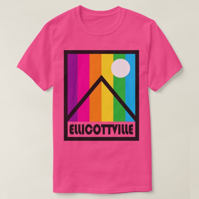 Ellicottville New York Souvenir Gift Rainbow Mount T-Shirt (Design Front)