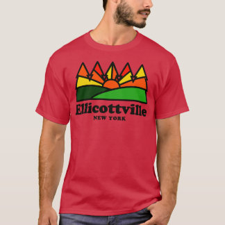 Ellicottville NY New York Retro Vintage Mountains T-Shirt