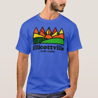 Ellicottville NY New York Retro Vintage Mountains T-Shirt