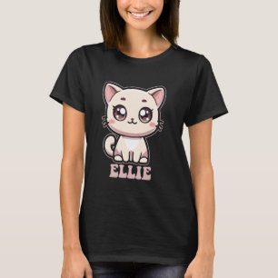 Ellie Cute Kitty Cat Design for Girls Name Ellie T-Shirt