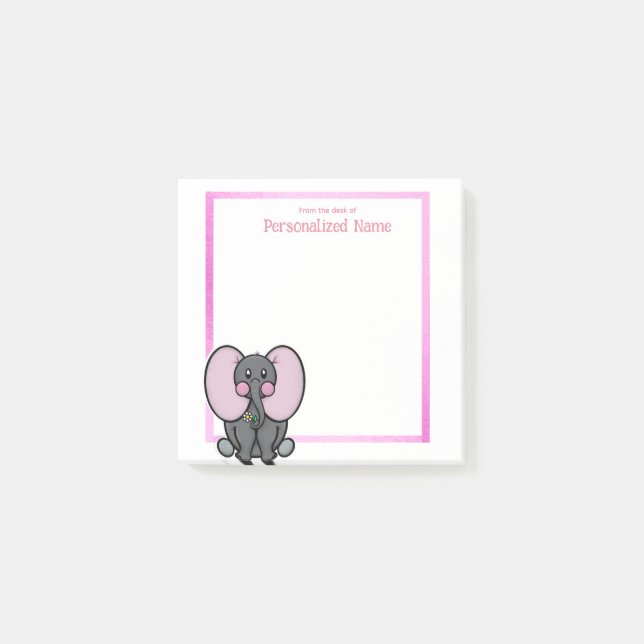 Ellie Phant Frame  Post-it Notes (Front)