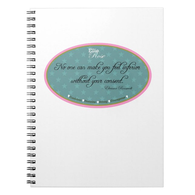 Ellie Rose Favourite Quotes Spiral Notebook (Front)