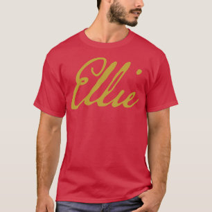 Ellie Typography Gold Script T-Shirt