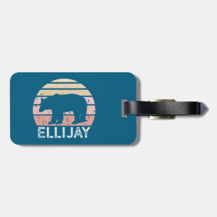 Ellijay Georgia Retro Bear Luggage Tag