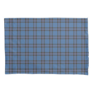Elliot Clan Blue and Brown Scottish Tartan Pillowcase