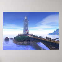 Elliot Key Lighthouse - Caribbean Blue