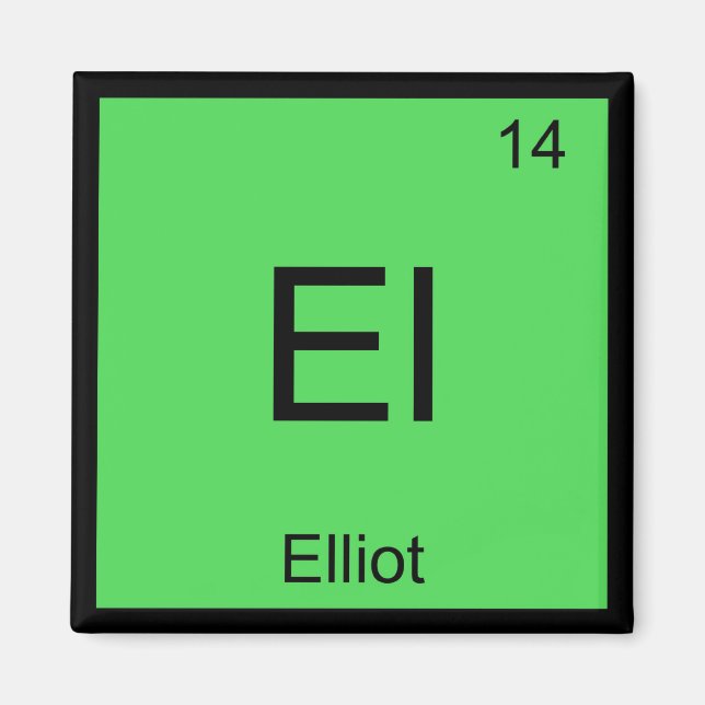 Elliot Name Chemistry Element Periodic Table Magnet (Front)