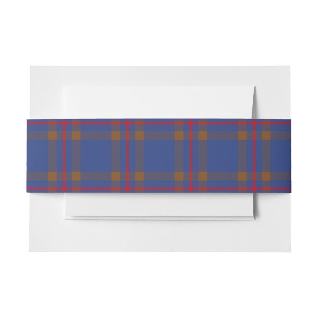 Elliot Scottish Tartan Belly Band Invitation Belly Band (Front Example)