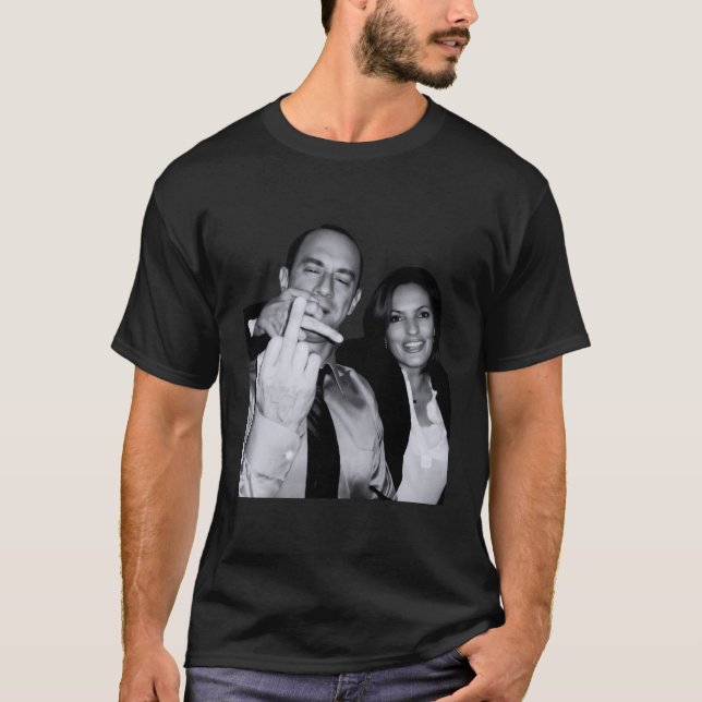 Elliot Stabler And Olivia Benson Actors  T-Shirt (Front)