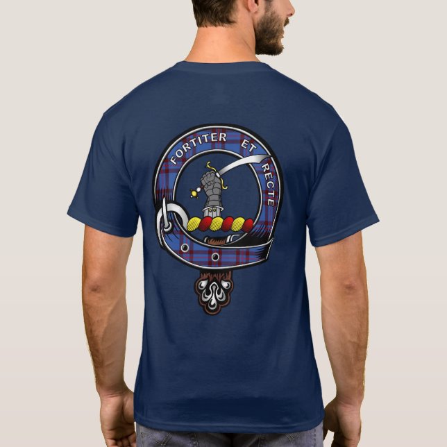 Elliot Tartan Clan Badge  T-Shirt (Back)