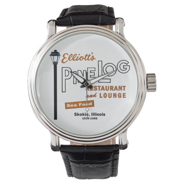 Elliott's Pine Log Restaurant, Skokie, IL. 1939-88 Watch (Front)