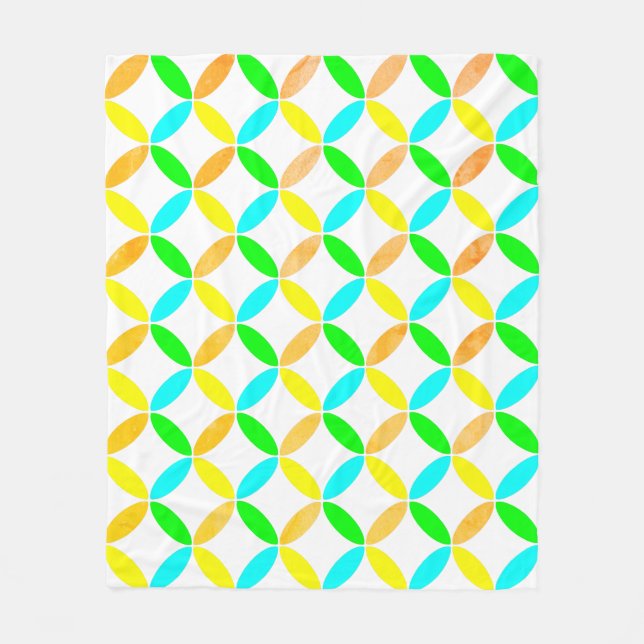 Ellipse Pattern Abstract Art Fleece Blanket (Front)