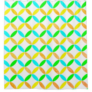 Ellipse Pattern Abstract Art Shower Curtain