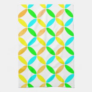 Ellipse Pattern Abstract Art Tea Towel
