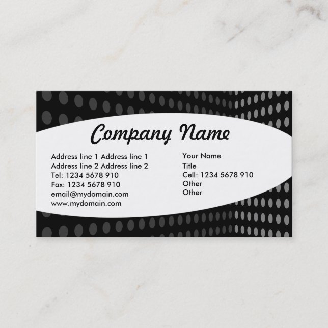 Elliptical - Tone Corner Business Card (Front)