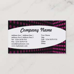 Elliptical - Tone Corner - Hot Pink Business Card