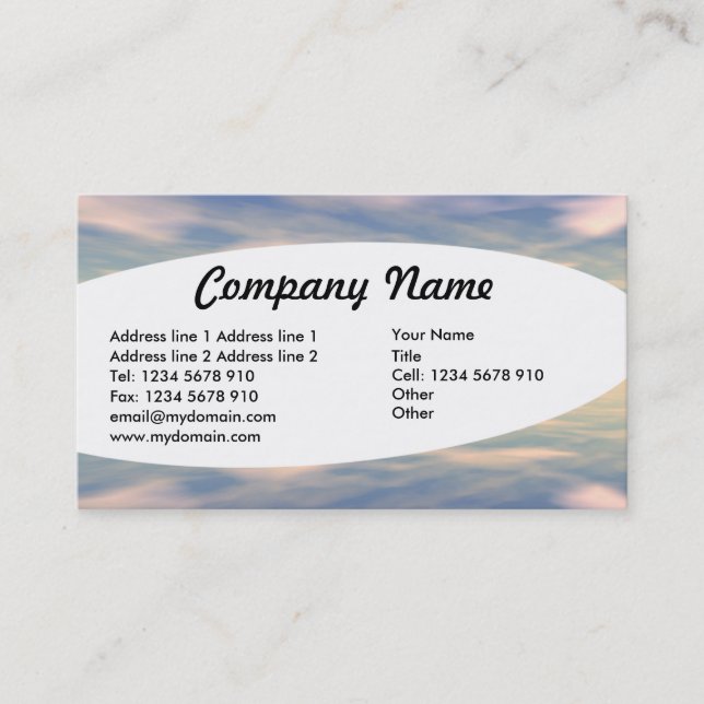 Elliptical - Tone Corner - Reflections II Business Card (Front)