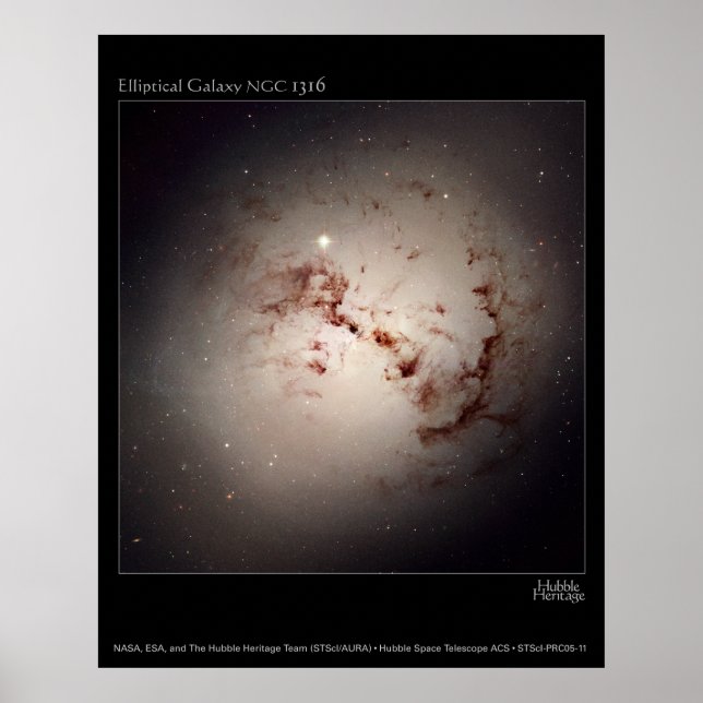 EllipticalGalaxyNGC1316-2005-11-a Poster (Front)