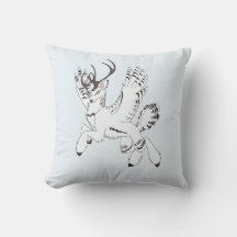 Ellis Dark Fantasy Reindeer Accent Pillow