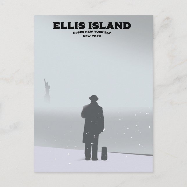 Ellis Island New York NYC Postcard (Front)