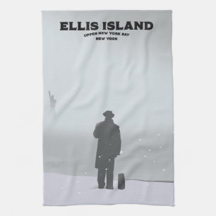 Ellis Island New York NYC Tea Towel