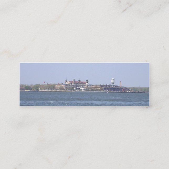 Ellis Island-NYC Bookmark Mini Business Card (Front)