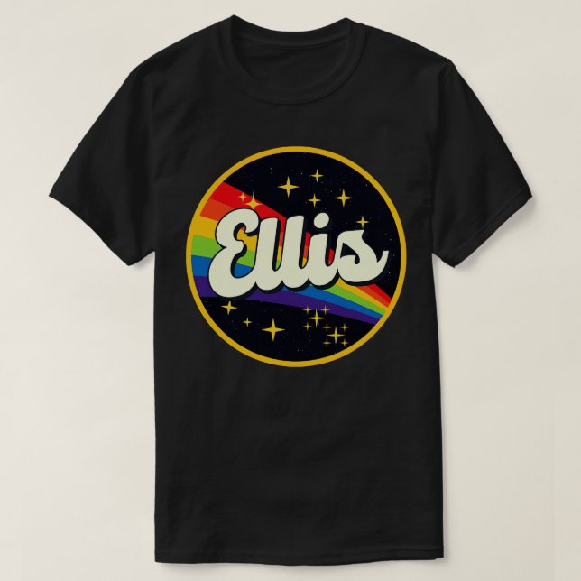 Ellis Rainbow In Space Vintage Style T-Shirt (Design Front)