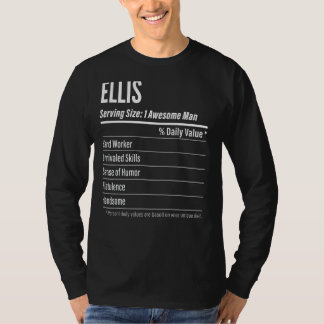 Ellis Serving Size Nutrition Label Calories T-Shirt