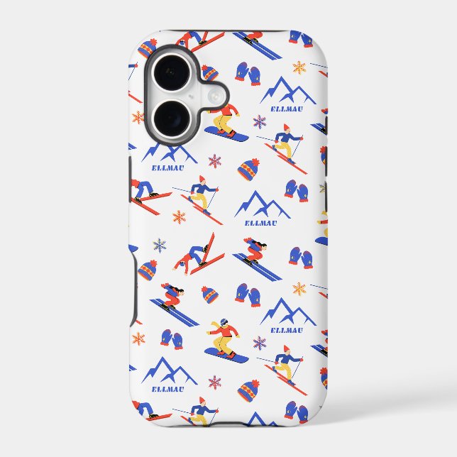 Ellmau Austria Ski Snowboard Pattern (Back)