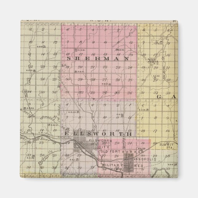 Ellsworth County, Kansas Magnet (Front)