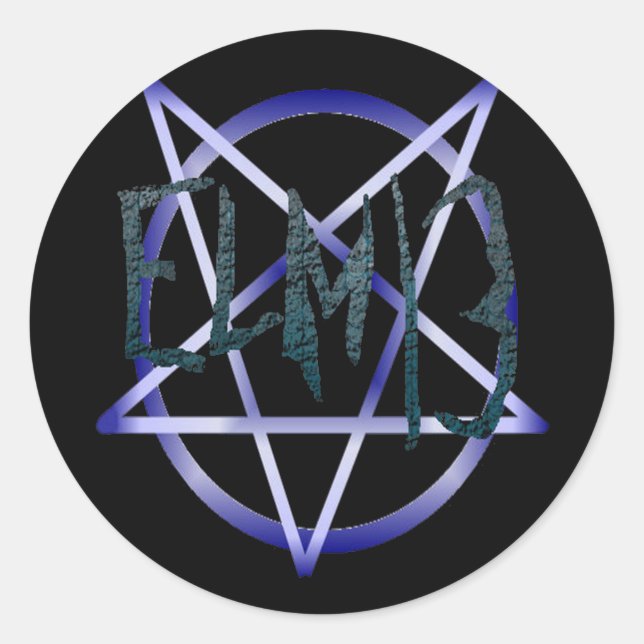Elm13 Satanic and Proud sticker (Front)