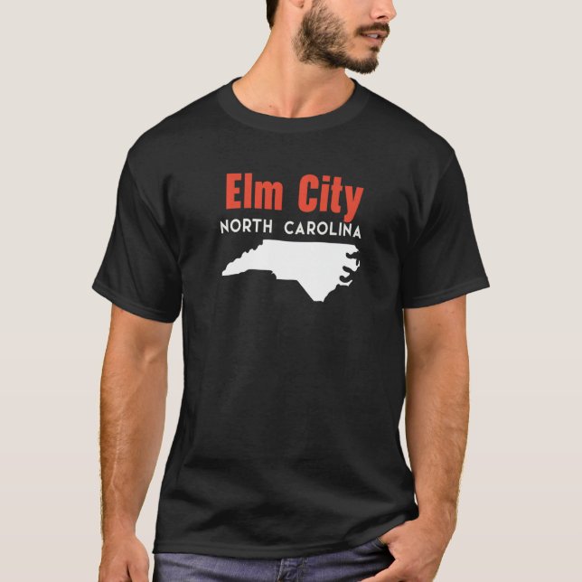 Elm City North Carolina Usa State America Travel   T-Shirt (Front)