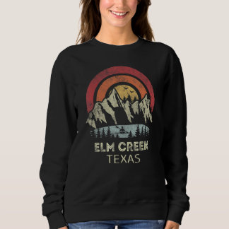 Elm Creek Texas Mountain Sunset Sunrise Kayaking Sweatshirt