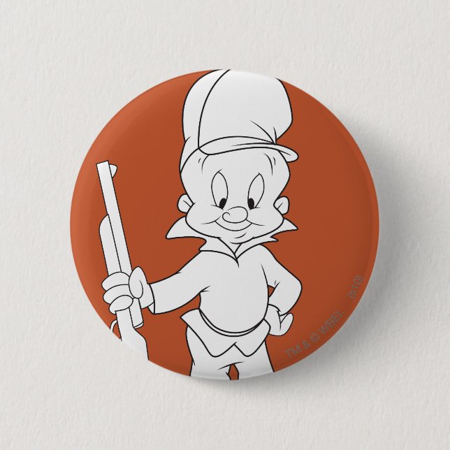 ELMER FUDD™ 6 CM ROUND BADGE (Front)