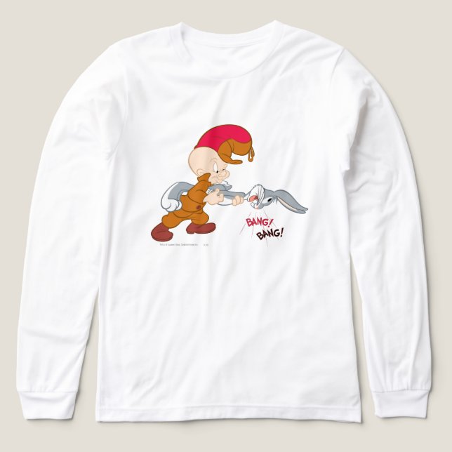 ELMER FUDD™ and BUGS BUNNY™ Tri-Blend Shirt (Design Front)