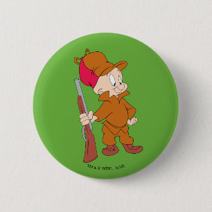 ELMER FUDD™   With Gun 6 Cm Round Badge