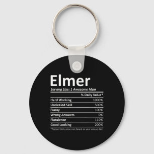 Elmer Nutrition Funny Birthday Personalised Name G Key Ring
