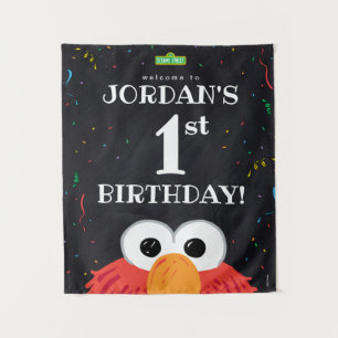 Elmo   1st Birthday Welcome  Tapestry