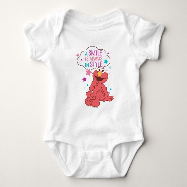 Elmo | A Smile is Always in Style Baby Bodysuit (Front)