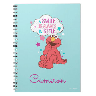 Elmo A Smile is Always in Style Spiral Notebook