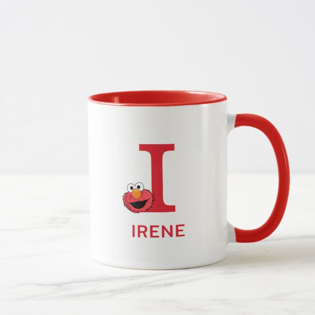 Elmo Add Your Name & Monogram I Mug (Right)
