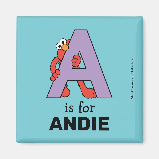 Elmo Alphabet | A Purple Magnet (Front)