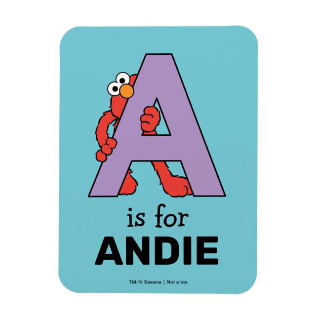 Elmo Alphabet | A Purple Magnet (Vertical)