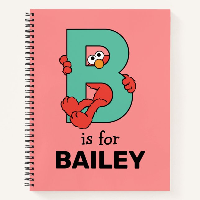 Elmo Alphabet | B Teal Notebook (Front)