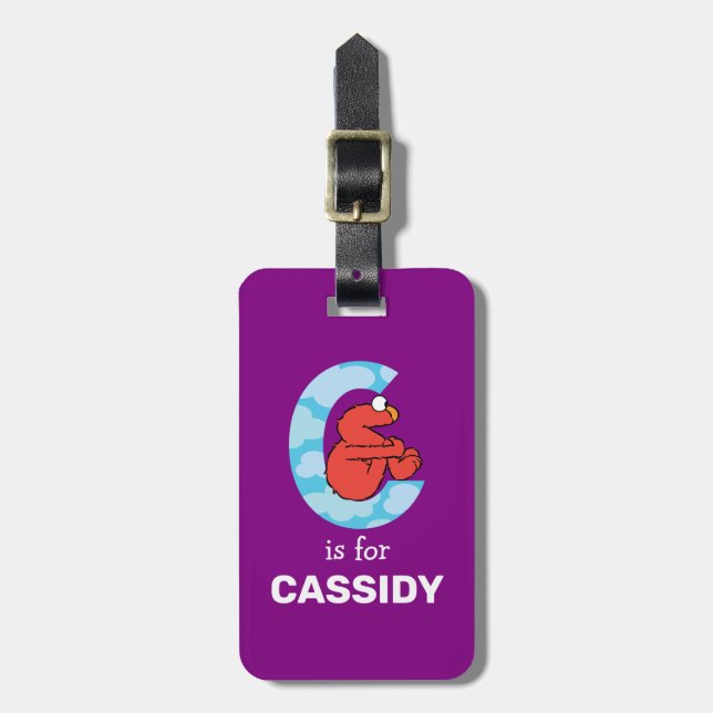 Elmo Alphabet | C Clouds Luggage Tag (Front Vertical)