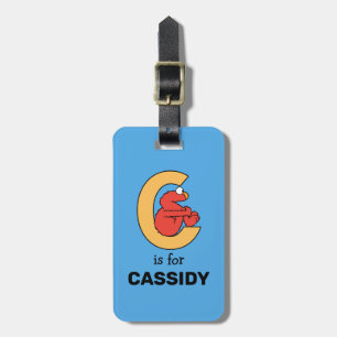 Elmo Alphabet C Orange Luggage Tag