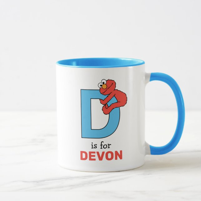 Elmo Alphabet | D Blue Mug (Right)